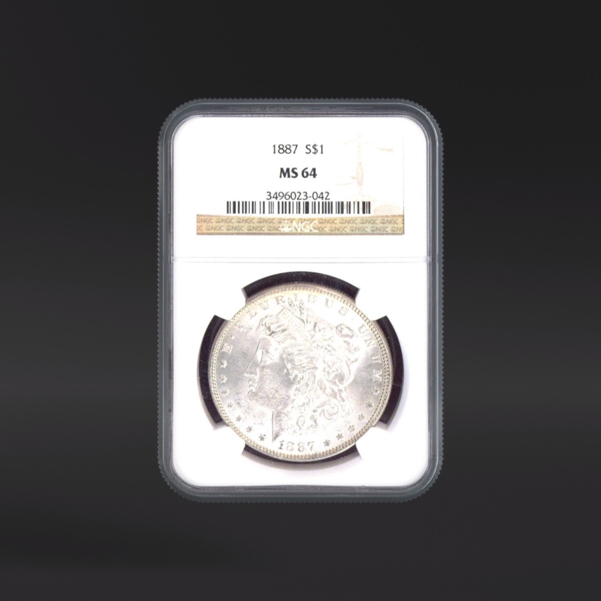 【NGC MS64】安政一分銀（1859〜1868） 1887 One Dollar NGC MS64 - US NGC MS64